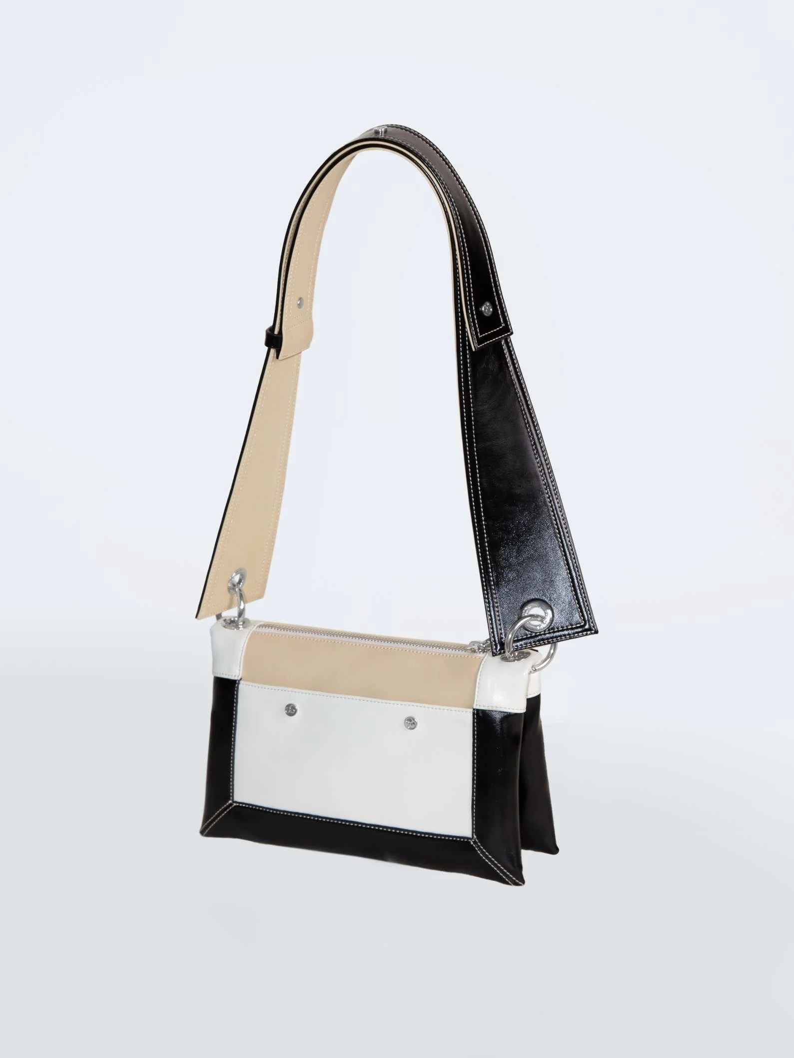Color Block Folded Shoulder Bag — museum C